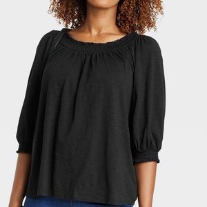 Black 3/4 sleeve top